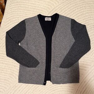 Gray and Black Cardigan Sweater